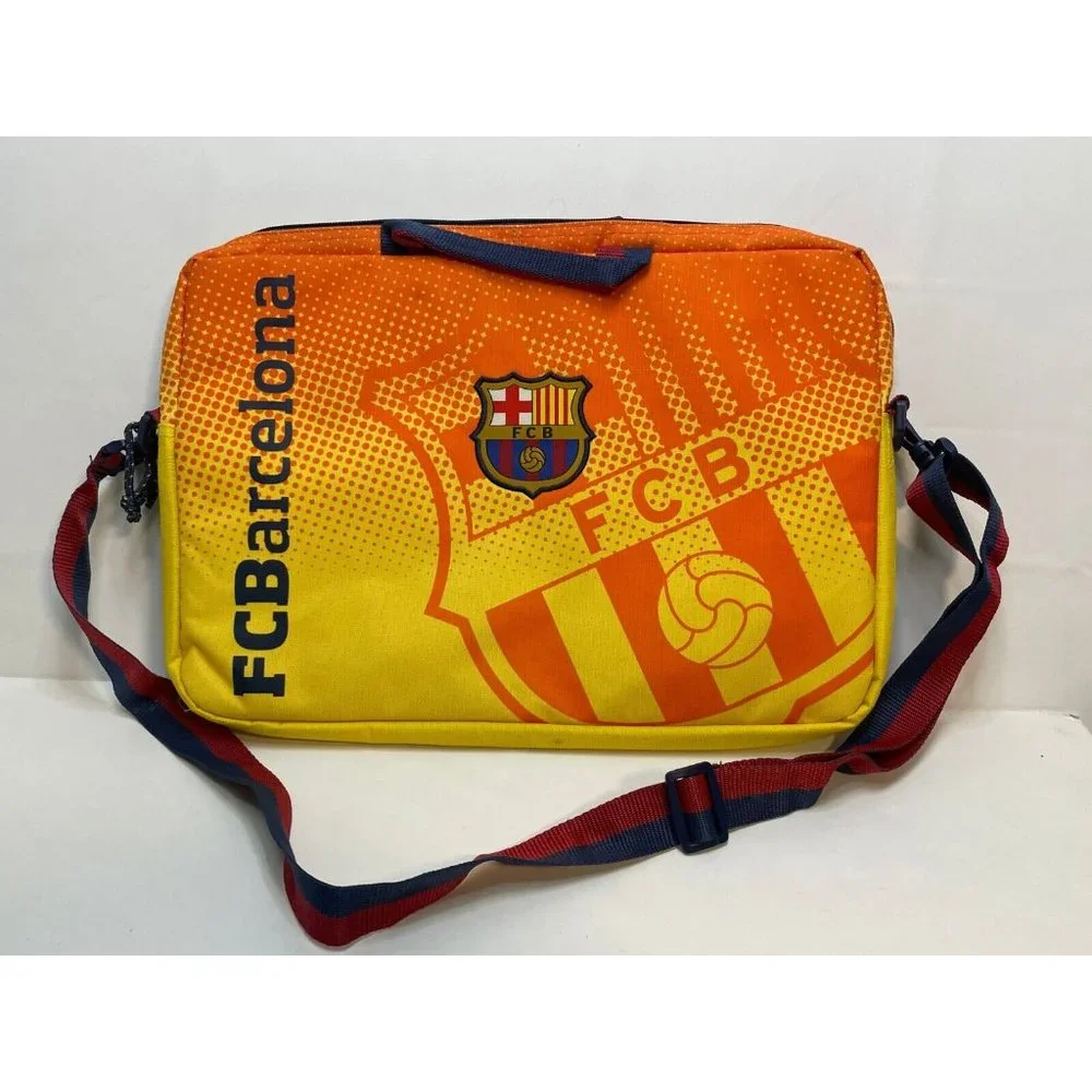 MLS FCB Barcelona Soccer padded laptop travel shoulder bag Safta 16